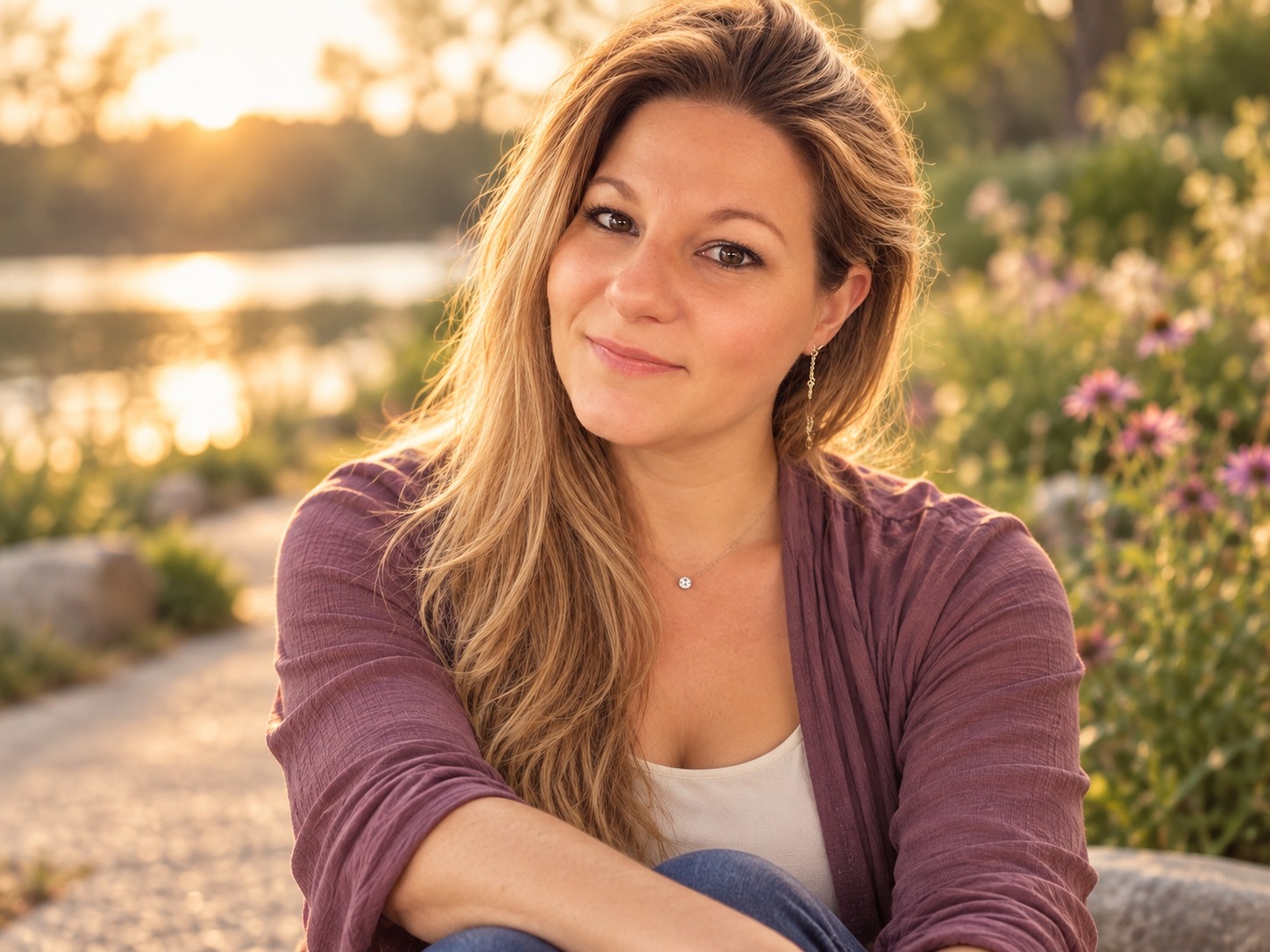 Liza White outdoors in a professional portrait
