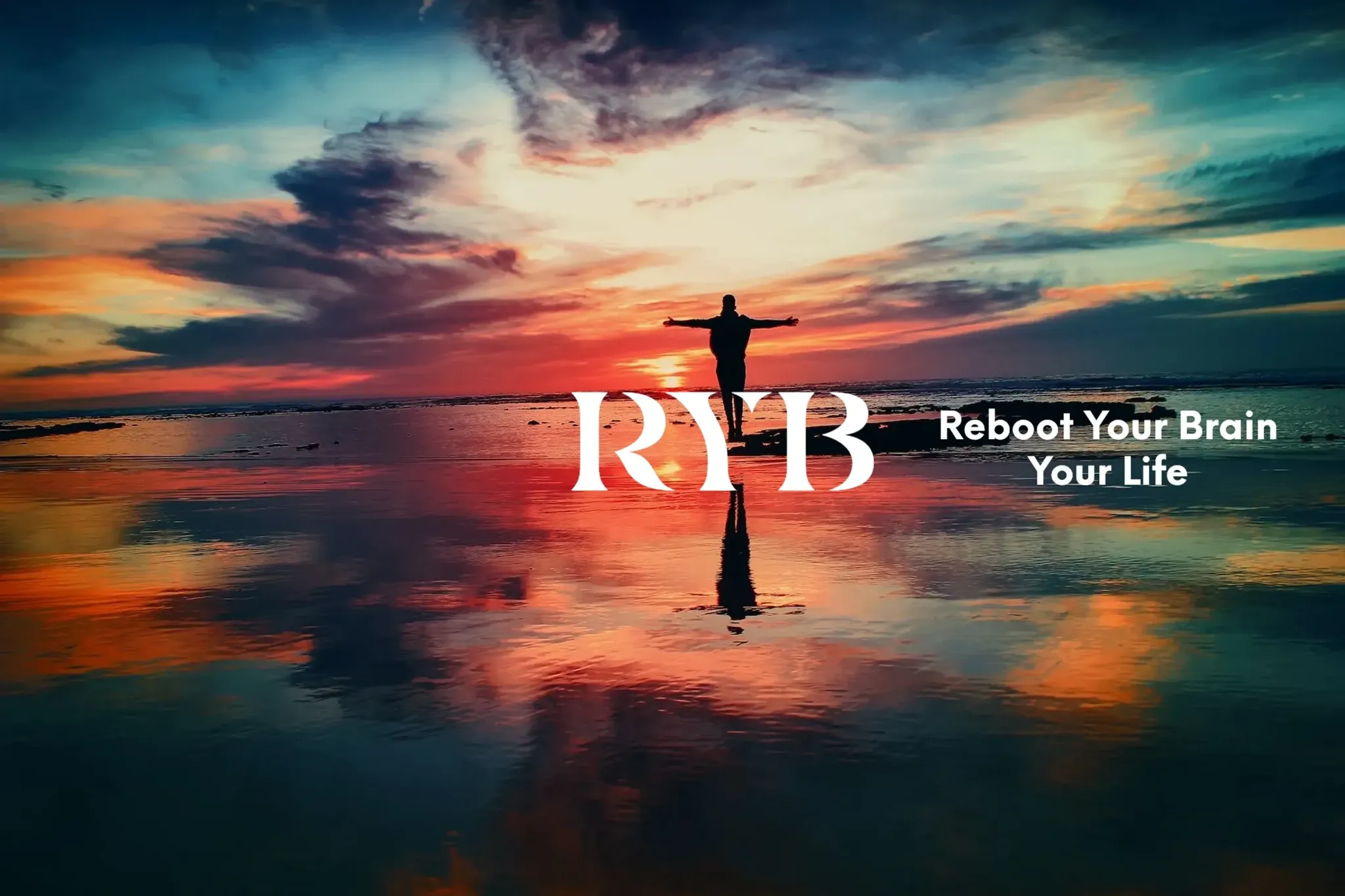 Reboot Your Brain sunset logo artwork